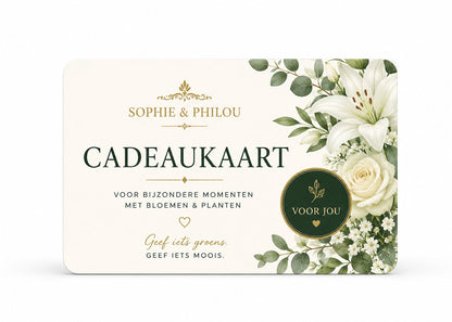 Sophie & Philou Bloemen & Planten Cadeaukaart | Groen Cadeau