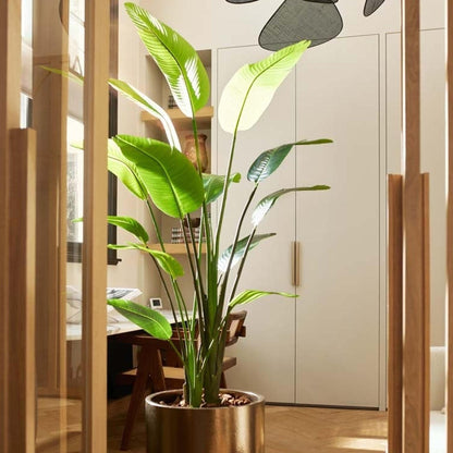 Strelitzia nicolai - 180 cm - In zwarte pot - Kunstplant - ARTIFICIAL