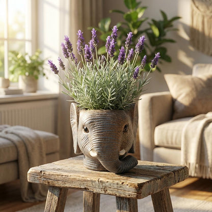 Planter Olifant D11/12x10cm - Grijs - D11/12x10cm