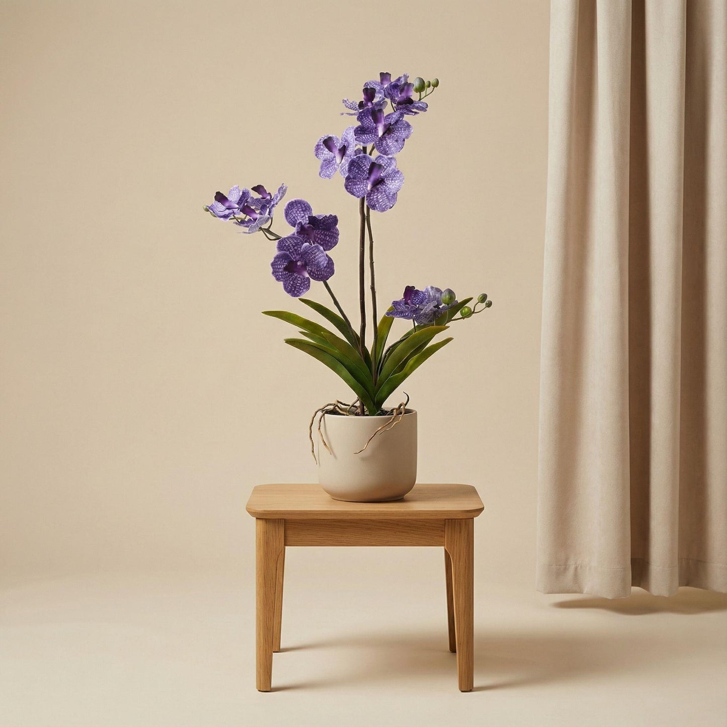 Orchidee Vanda, künstliche Pflanze, 60 cm – Lila – Im Topf – Künstliche Pflanze