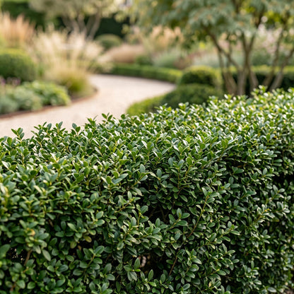 Green boutiQ - 16x Ilex crenata Stokes - Japanse Hulst - Haagplanten - Groenblijvend - Groen - Pot 9cm - Hoogte 20-30cm