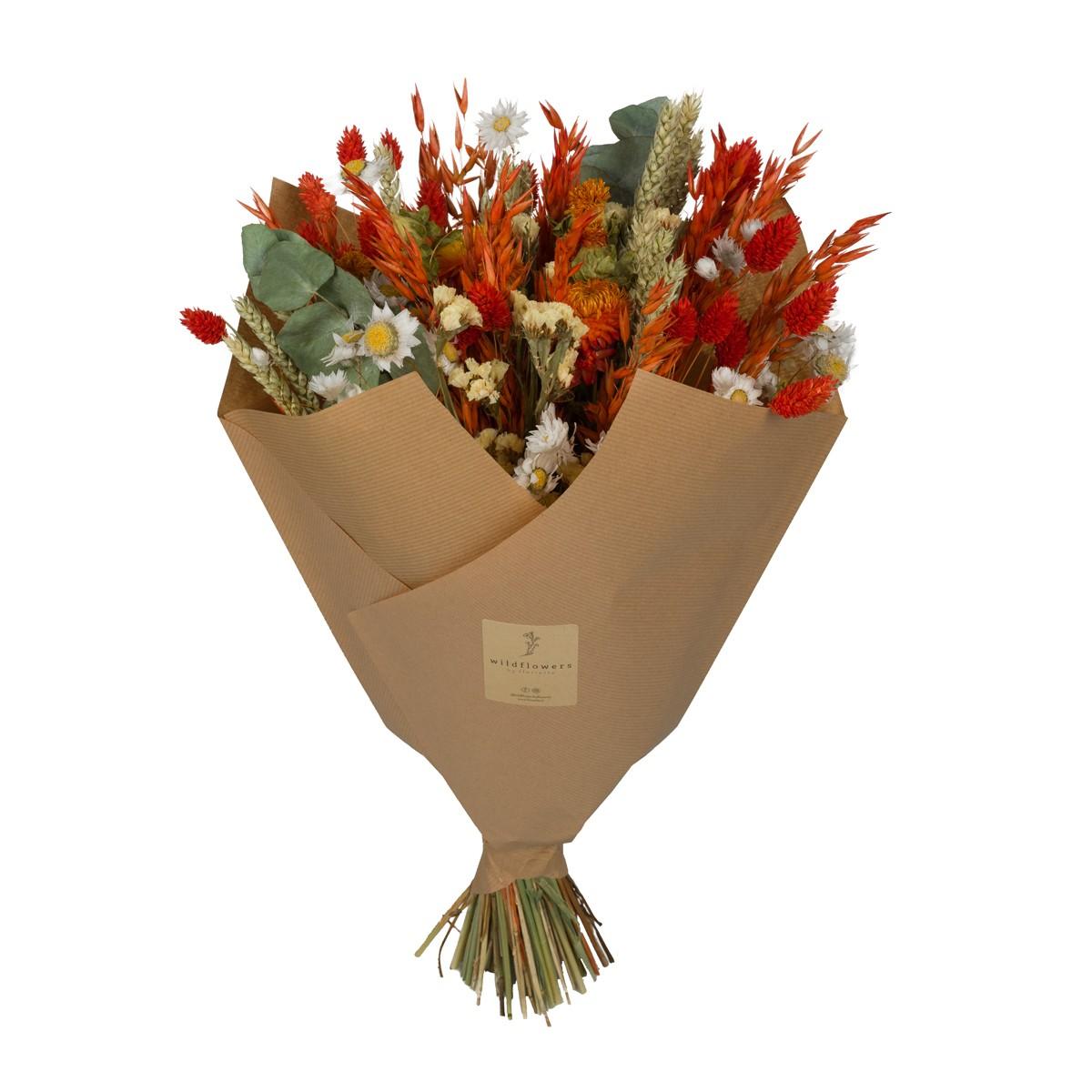 Trockenblumen – Klassischer Strauß – Orange – ↕60 cm