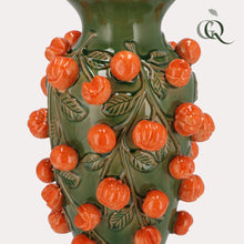 Vaas steen M - H38 W24 - Green- Manderin