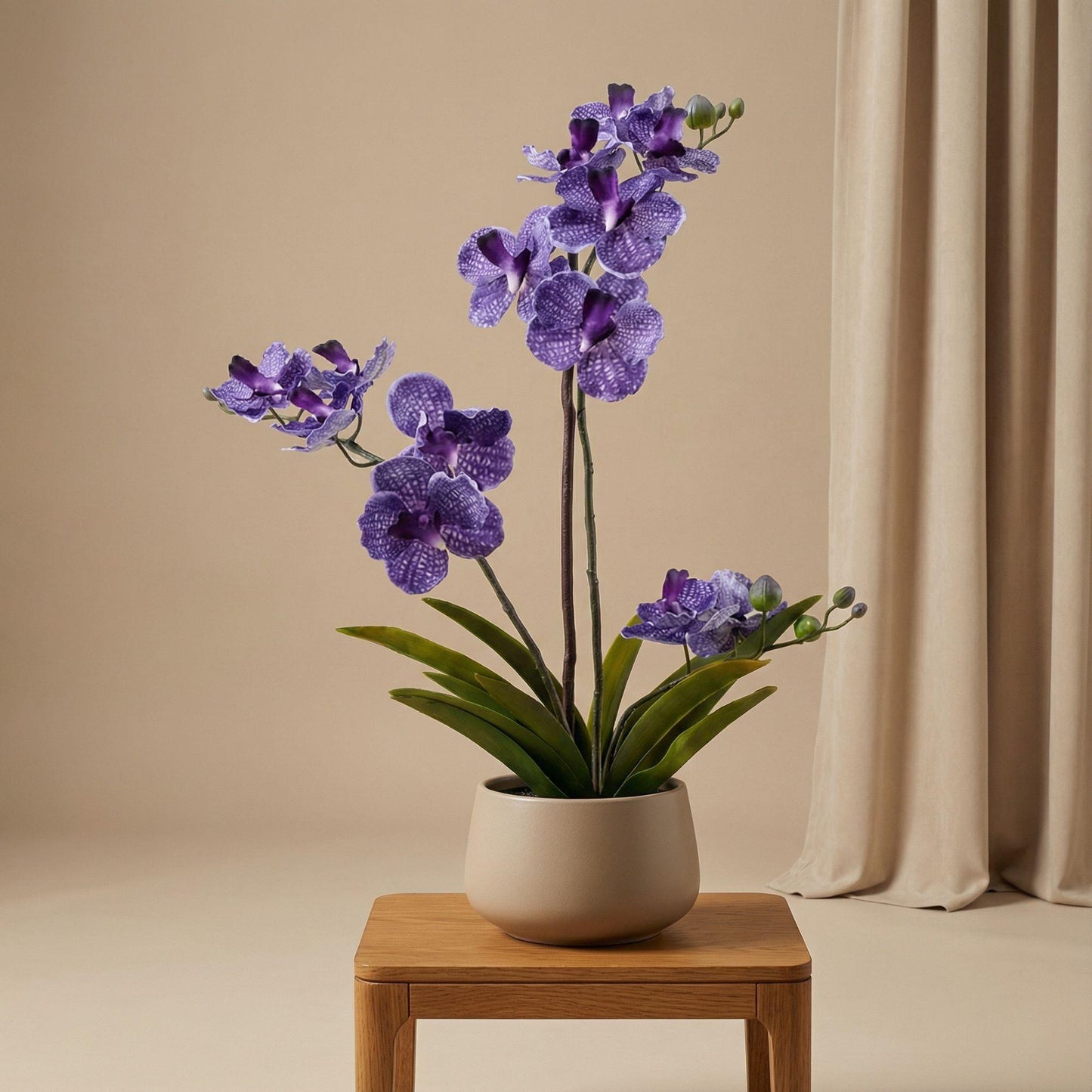 Orchidee Vanda, künstliche Pflanze, 60 cm – Lila – Im Topf – Künstliche Pflanze
