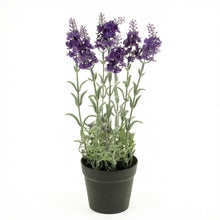 1x Kunst lavendel - Paarse plant in pot - kunstplant - 28 cm