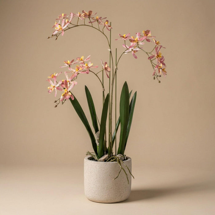 Renanthera Orchidee Roze in pot - 56 cm - Kunstplant
