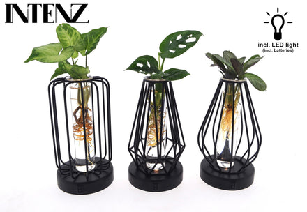 Mix in Turin Glass + Led - 3 pieces - Ø7cm - ↕20cm