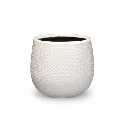 Pot Gabriel rond wit D14