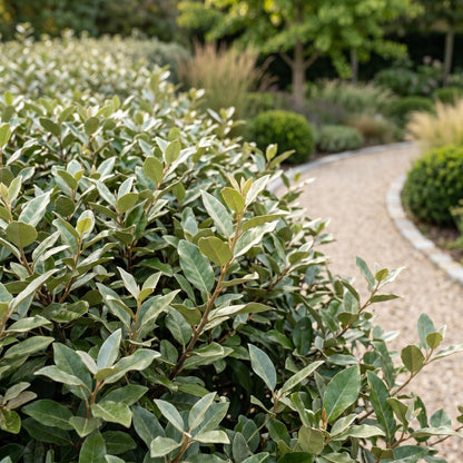 Green boutiQ - 16x Eleagnus ebbingei Compacta - Olijfwilg - Haagplanten - Groenblijvend - Grijs - Pot 9cm - Hoogte 25-35cm