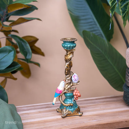 Candlestick Bird Gold - Large - 28,5 cm