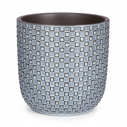 Mini pot relief blauw D7