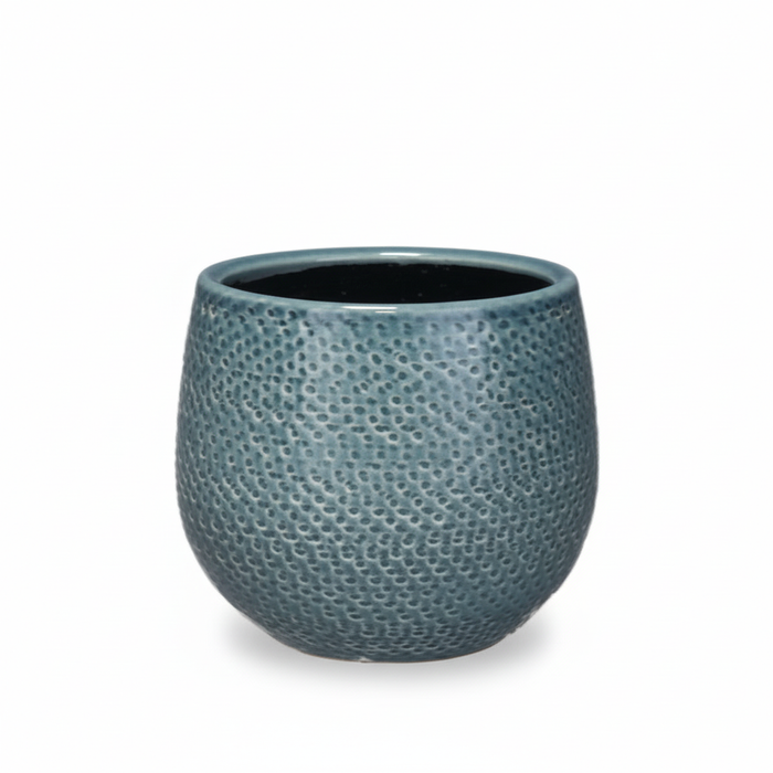 Pot Gabriel rond blauw D14