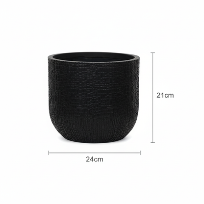 Capi Nature Skin Pot Bol Antraciet - D24cm - H21cm