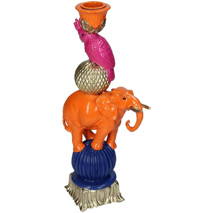 Kandelaar - Oranje Olifant ↑ 26 cm