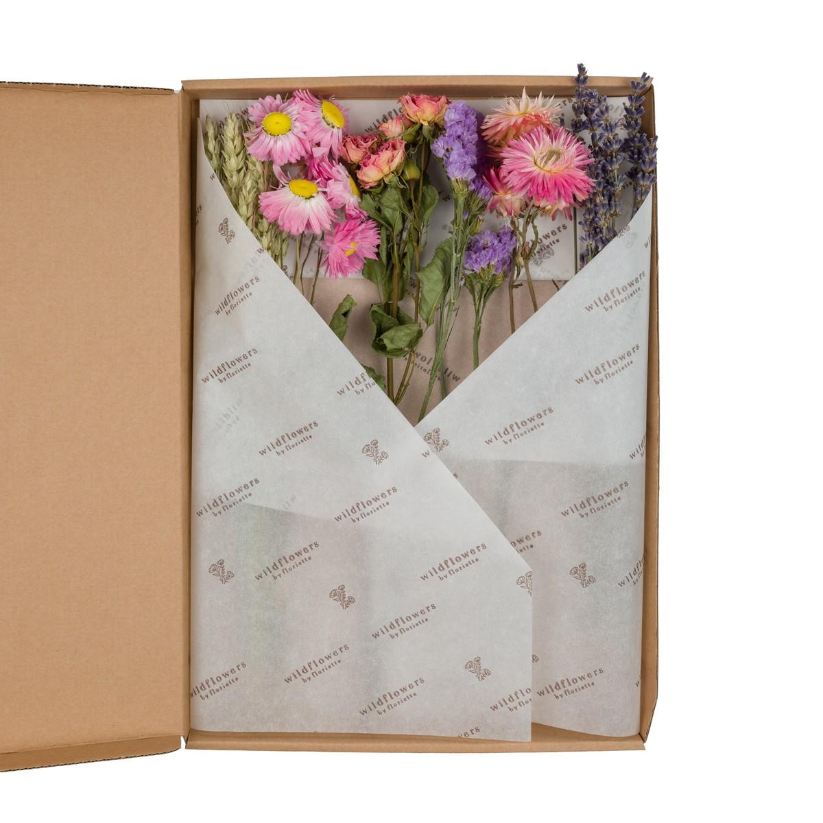 Trockenblumen – Blumen im Briefkasten – Rosa – 5 Stück – ↕30 cm