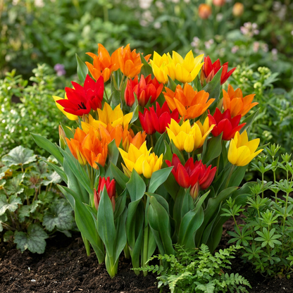 50x Tulipa Praestans Mix - Tulipa Praestans Mix - Diversen - Voorjaarsbloeier - Bolmaat 8/9