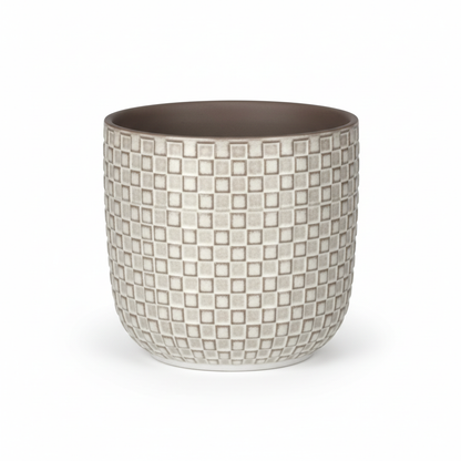 Pot relief wit D13,5