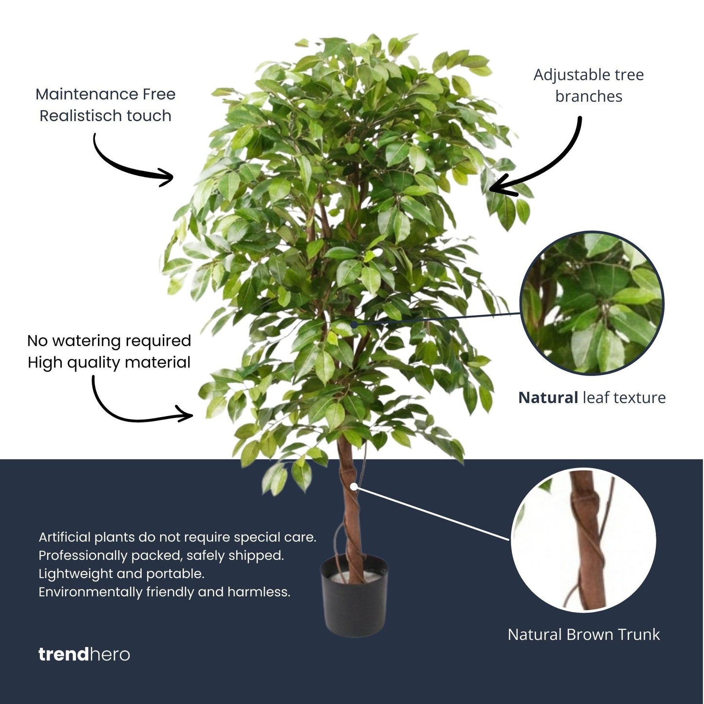 Ficus Deluxe Vine Artificial Tree - 140 cm - Artificial Plant - Artificial Plant
