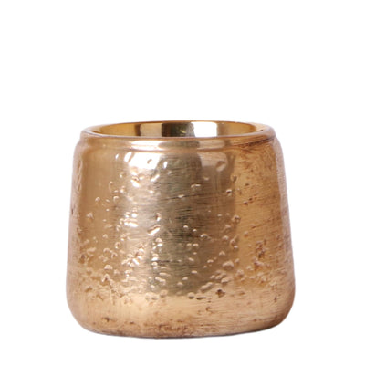 Kolibri Home | Luxuriöser Blumentopf – Goldener Keramik-Dekorationstopf – Ø 9 cm