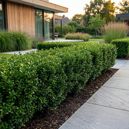 Green boutiQ - 16x Ilex crenata Stokes - Japanse Hulst - Haagplanten - Groenblijvend - Groen - Pot 9cm - Hoogte 20-30cm