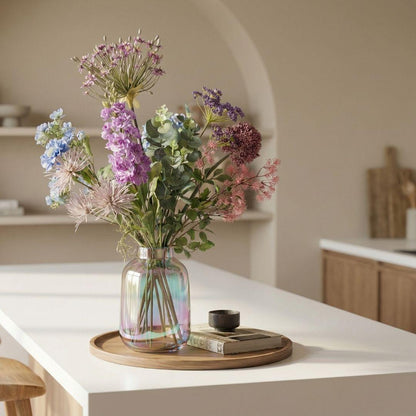 Kunstbloemen boeket - Purple Bloom Deluxe - Real Touch - 10 stelen - ↑ 90 cm