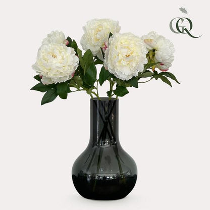 Künstliche Blumen Solo – Creme – Pfingstrosen – 5 Stück – 65 cm