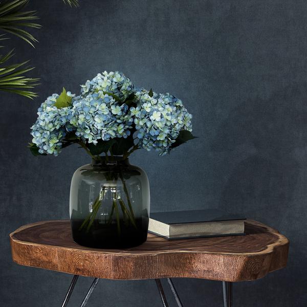 Artificial flowers Solo - Blue - Hydrangea Flower - x 8 - 52 cm
