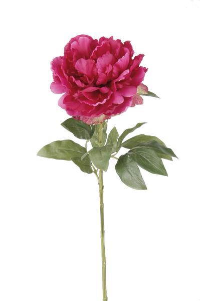 Künstliche Blumen Solo – Dunkelrosa – Pfingstrosen – 5 Stück – 65 cm
