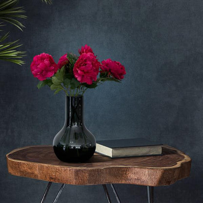 Künstliche Blumen Solo – Dunkelrosa – Pfingstrosen – 5 Stück – 65 cm