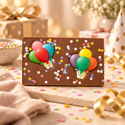Verjaardags chocoladereep per post. | productafbeelding 2