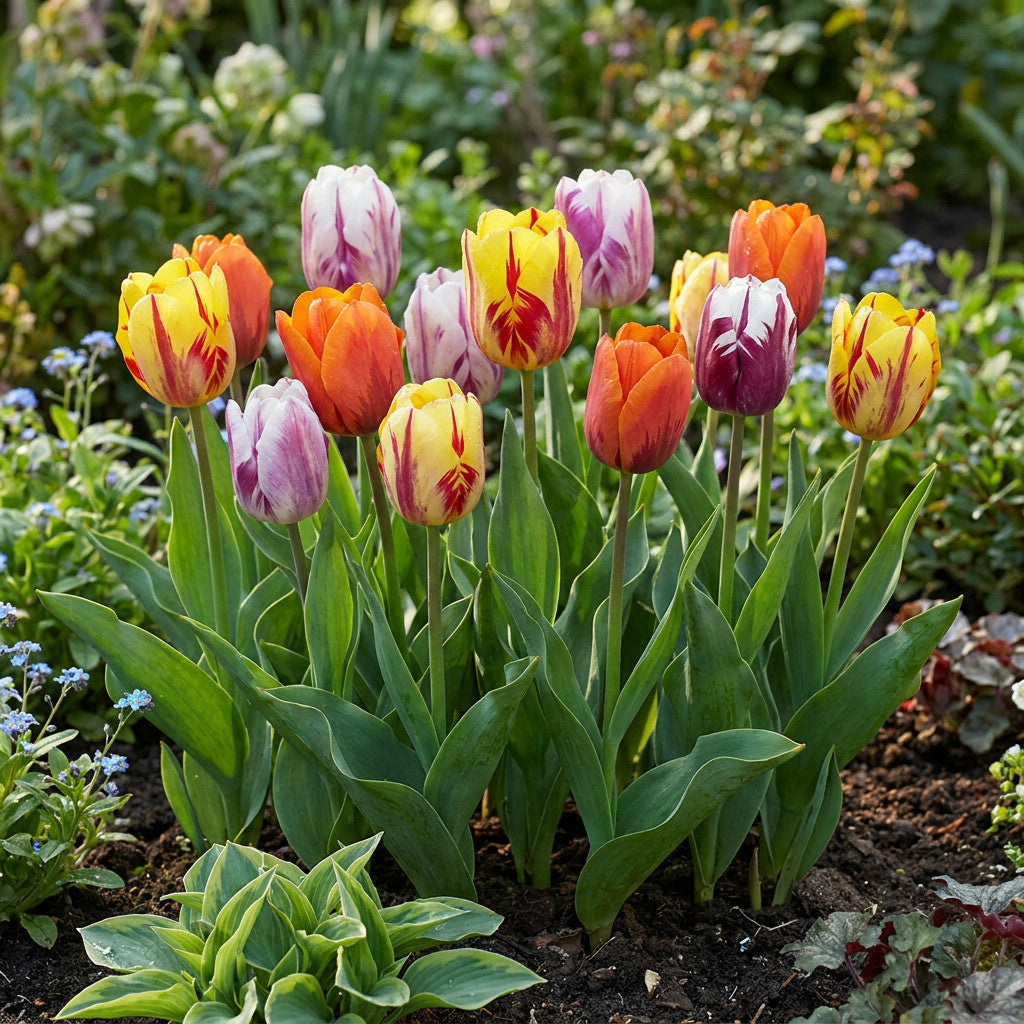 30x Tulipa Flaming Beauty Mix - Tulp Flaming Beauty Mix - Diversen - Voorjaarsbloeier - Bolmaat 11/12 | productafbeelding 6