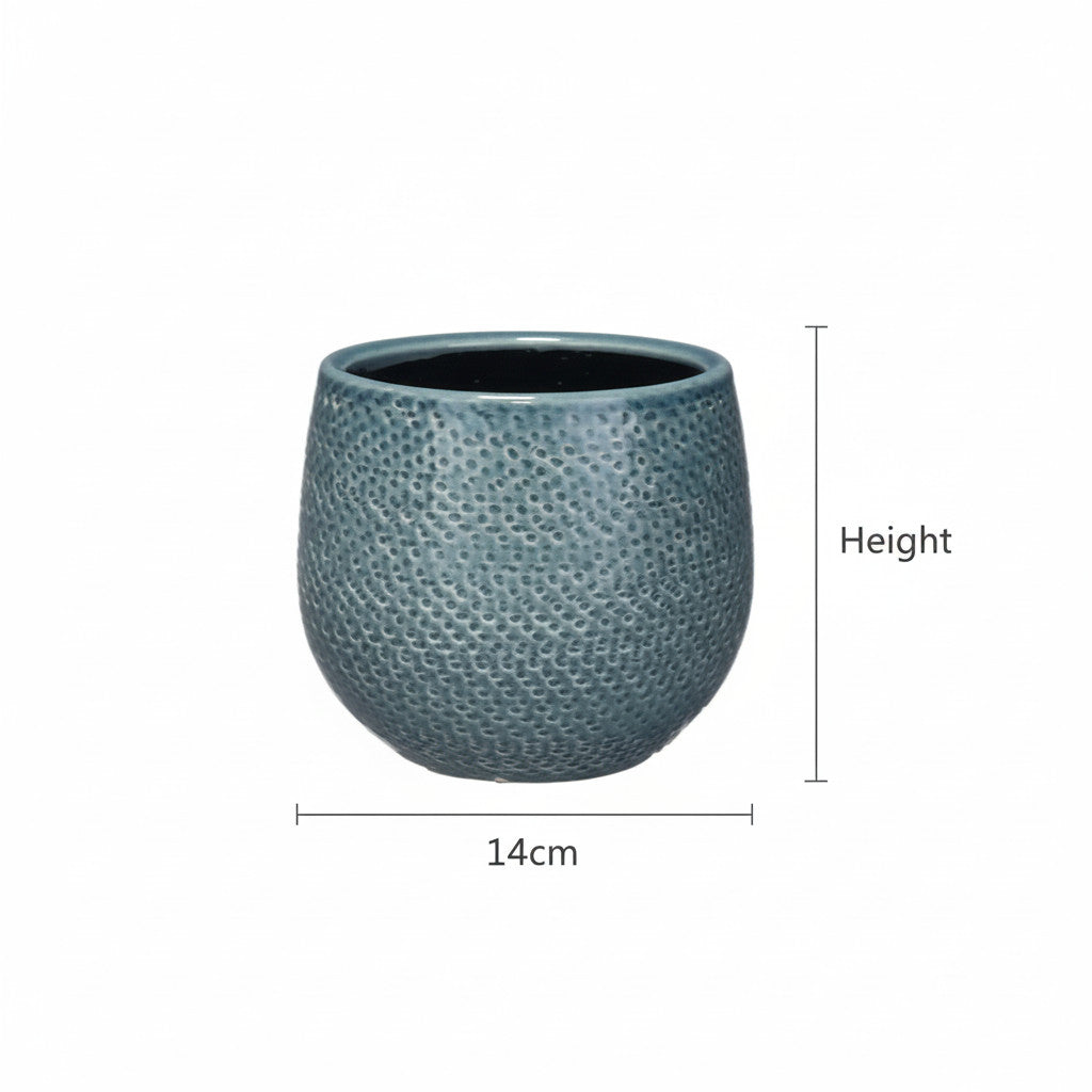 Pot Gabriel rond blauw D14 | productafbeelding 3