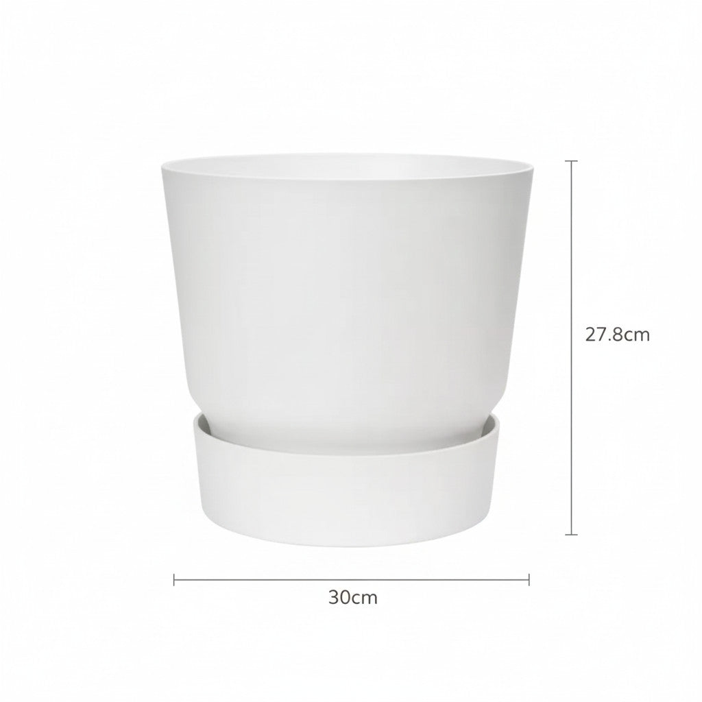 Elho greenville round white - D30cm | productafbeelding 3