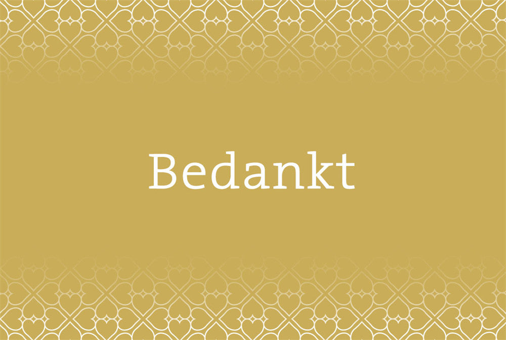 Neutrale bloemenkaart Bedankt