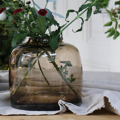 Vase glass - M - H25 W25 - Bartica - Taupe