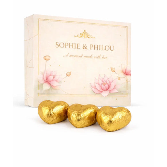 Sophie & Philou Sweet Hearts gold Chocolade