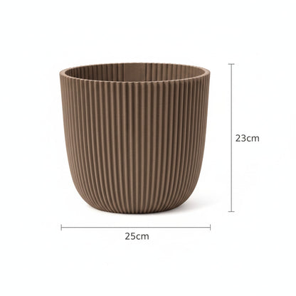 Capi Pot Nature Groove Made With Warm Taupe - D25cm | productafbeelding 3