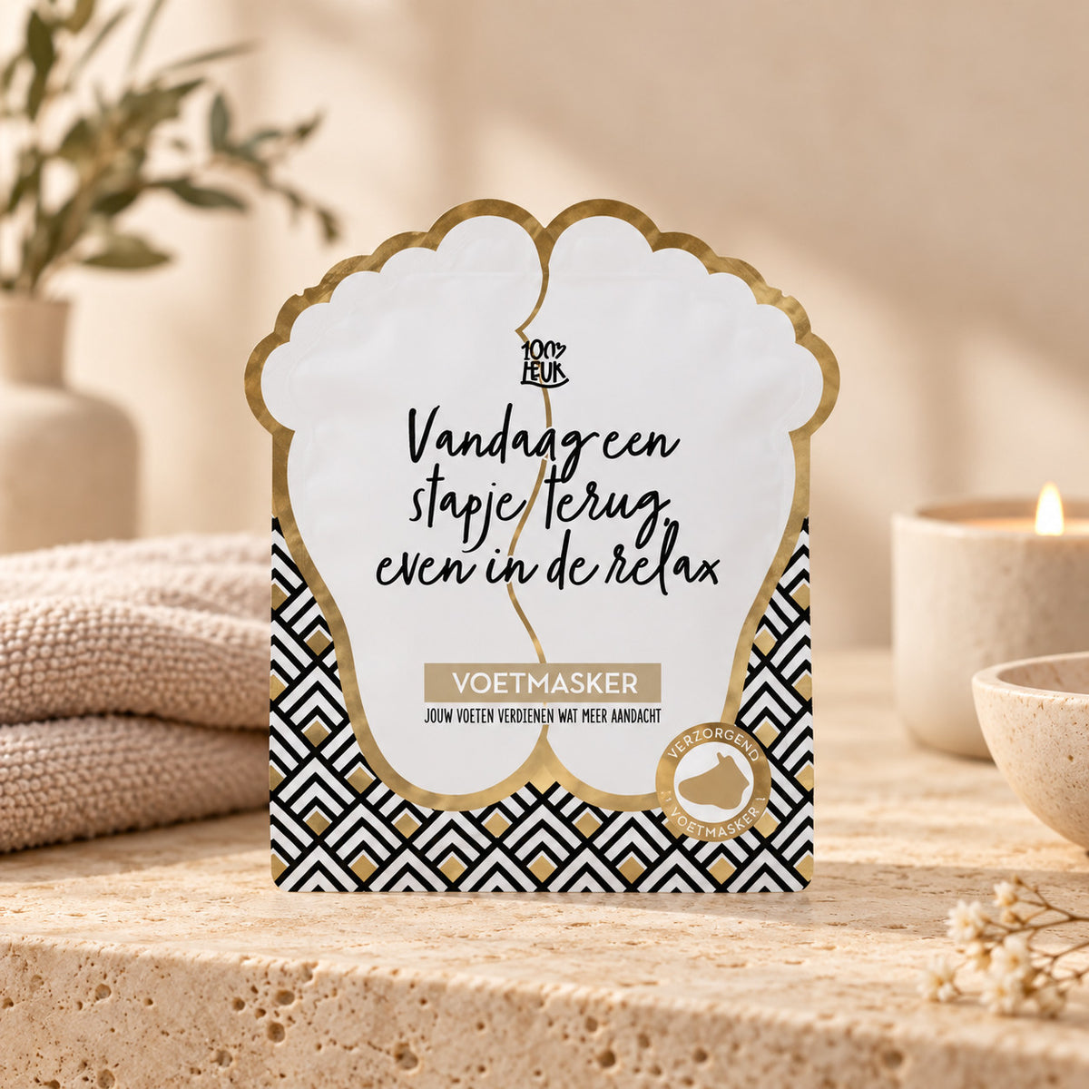 Voetenmasker - Vandaag een stapje terug, even in de relax