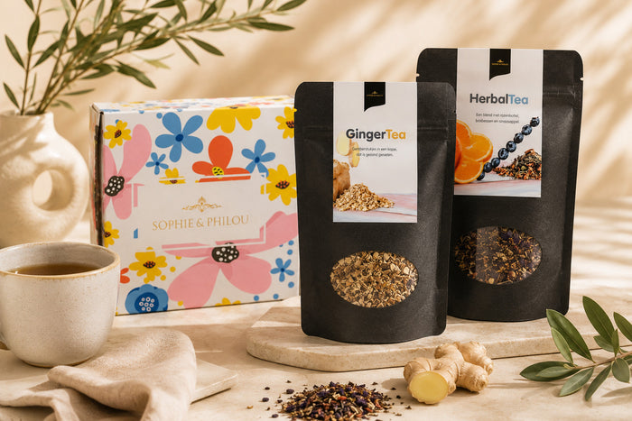 Bedankt & Opkikker Theepakket | Kruiden & HerbalTea van Sophie & Philou