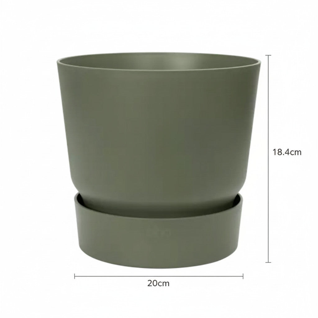 Elho greenville round leaf green - D20cm
