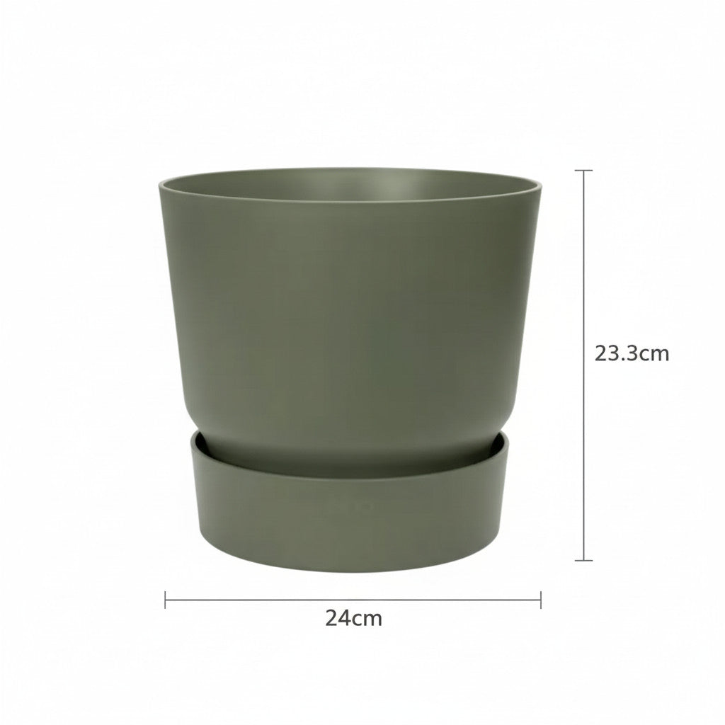 Elho greenville round leaf green - D25cm | productafbeelding 3