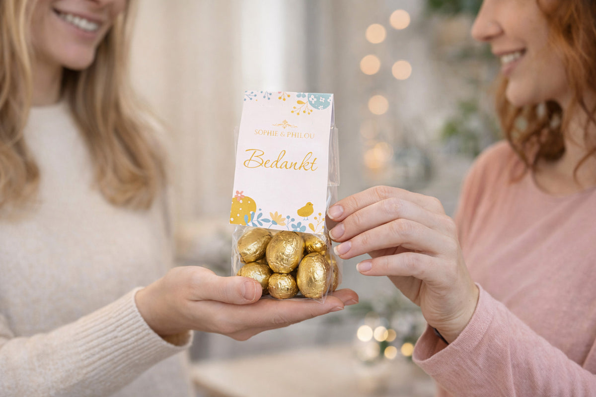 Sophie & Philou Bedankt Chocolade Paaseitjes | Mokka | productafbeelding 3