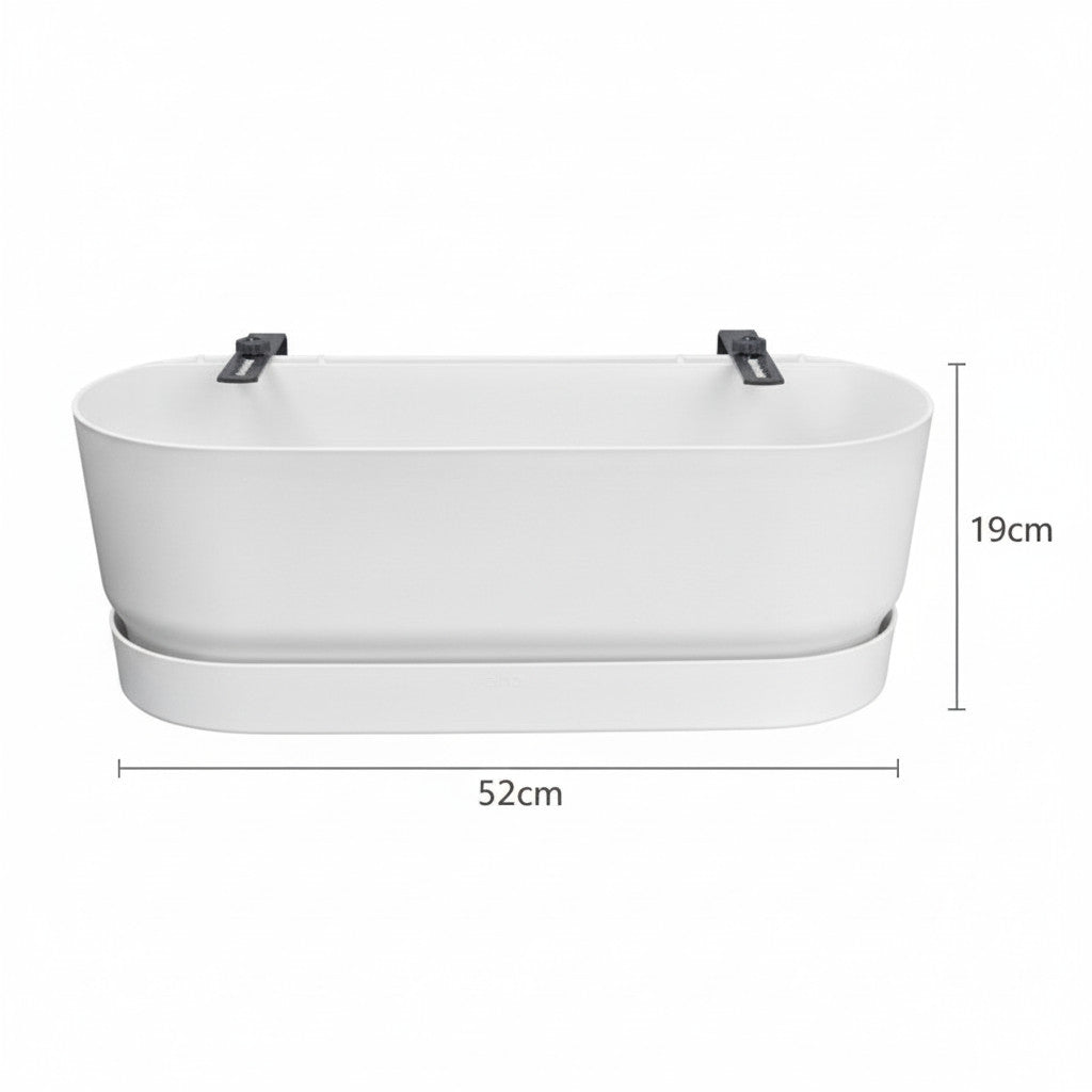 Elho Pot Greenville Easy Balcony D25cm - Wit | productafbeelding 3