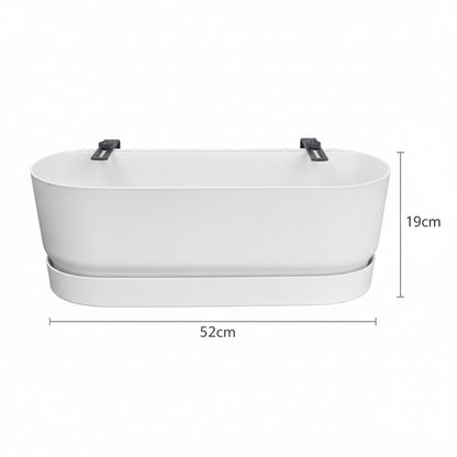 Elho Pot Greenville Easy Balcony D25cm - Wit | productafbeelding 3