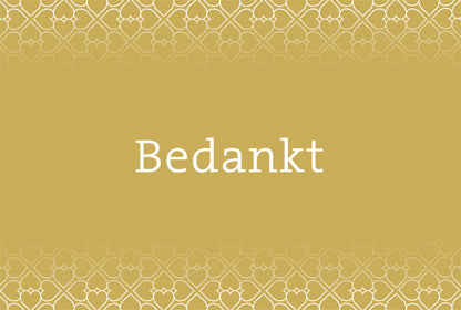 Neutrale bloemenkaart Bedankt