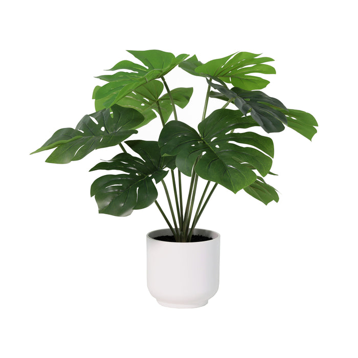 ARTIFICIAL Monstera Deliciosa including white pot - 50cm