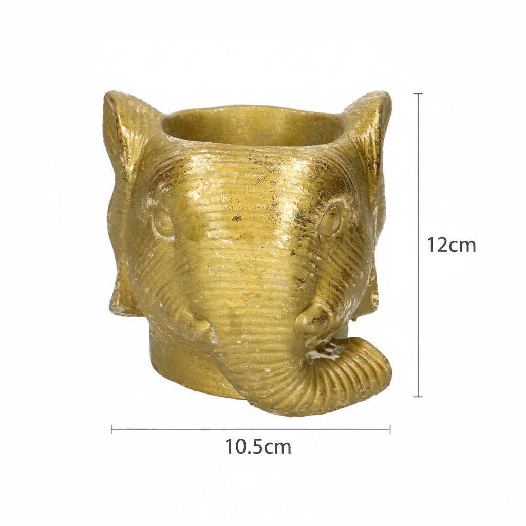 Planter Olifant D11/12x10cm - Goud - D11/12x10cm | productafbeelding 3