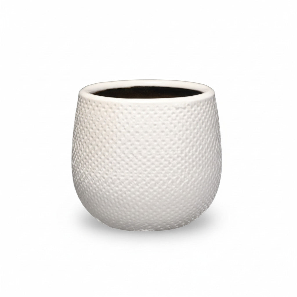 Pot Gabriel rond wit D14