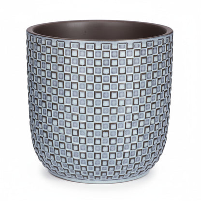 Mini pot relief blauw D7
