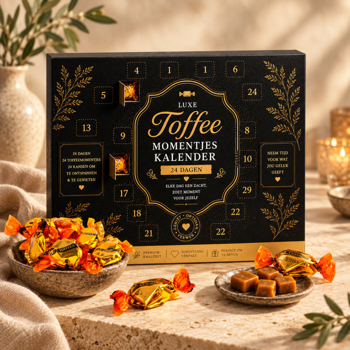 Toffee Momentjes Kalender | 24 premium toffees | Wagemakers